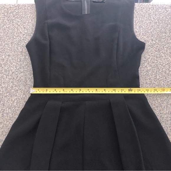 Dynamite Small Fit and Flare Crewneck Sleeveless Classic Black Dress Office Suit - Picture 5 of 13